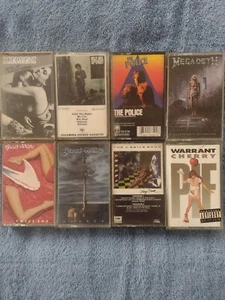 8 mixed artists cassette tapes...Billy Joel,The Police,Great White...ETC. - Picture 1 of 2