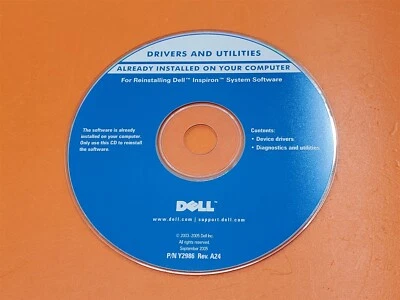 ⭐️⭐️⭐️⭐️⭐️ Dell Drivers & Utilities For Dell Inspiron Software Y2986 Disc Only - Image 1 of 3