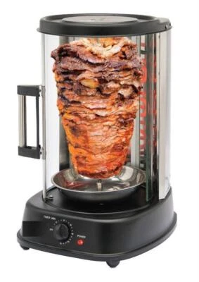  ELECTRIC ROTATING VERTICAL ROTISSERIE GRILL DONER KEBAB FISH SKEWER COOKER - Image 1 of 4