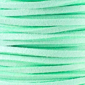 Verde menta, microgamuza, 1,5 x 2 mm, cordón plano, imitación cuero gamuza, 3 yardas (ms9) - Imagen 1 de 1