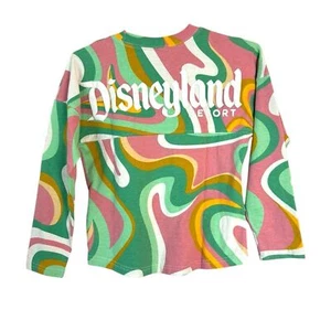 Disney Disneyland Kids Size M (7-8) Spirit Jersey Retro Swirl Psychedelic Shirt - Picture 1 of 6