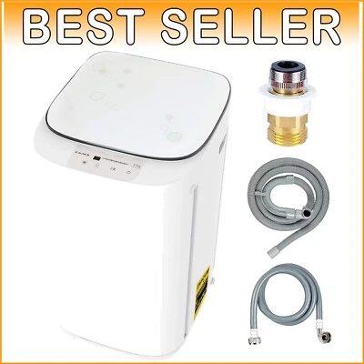 Energy-Efficient 2-in-1 Washer and Spin Dryer - Stainless Steel, 8 Wash Cycles - Image 1 of 4