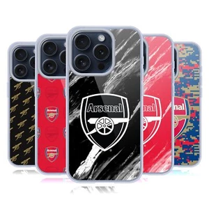 OFFICIAL ARSENAL FC CREST PATTERNS SOFT GEL CASE FOR APPLE iPHONE PHONES - Picture 1 of 15