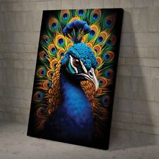 A Peacock That Is In Black And Blue Digital File, Instant Download