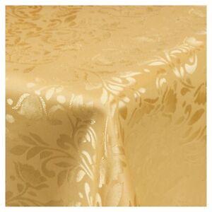 Damask Gold Jacquard Tablecloths Rectangle Oblong Table Cloth Tableware Dining