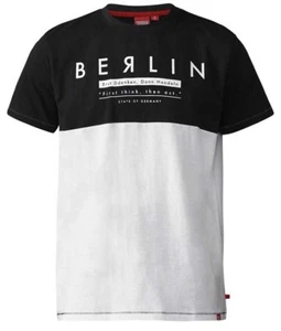 NEW Mens Big Size Duke Berlin Block Colour Cotton D555 Tee Shirt 3XL 4XL 5XL 6XL - Picture 1 of 12