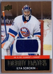 2021-22 Upper Deck Debut Dates Jerseys #DD22 Ilya Sorokin *S4228