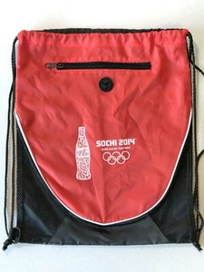 COCA-COLA SPORTS SOCCER DRAWSTRING BAG SOCHI OLYMPICS 2014 G1 - Picture 1 of 2