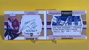2022-23 Upper Deck The Cup Autographed Ticket Booklet Mikko Rantanen 1/1 - Picture 1 of 2