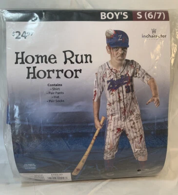 Disfraz de Halloween Home Run Horror Niños Zombie Béisbol Talla S 6/7 Foto 1 de 4