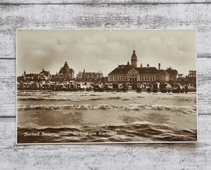 AK Swinemünde Seebad Strand Kurhaus Strandkörbe Reise Urlaub Postkarte Vintage - Picture 1 of 2