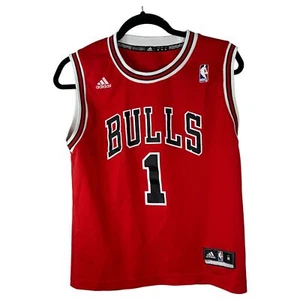 Adidas Chicago Bulls #1 Derrick Rose Jersey Size Youth Medium 10-12 - Picture 1 of 4