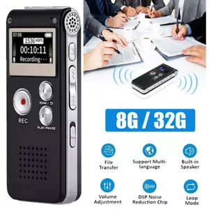 Lecture Digital Voice Recorder Dictaphone Audio MP3 Sound Mini Spy Recorder Mic - Picture 1 of 14