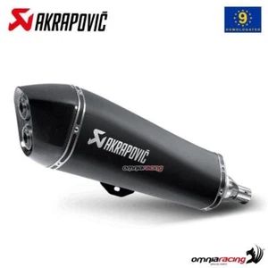 Akrapovic exhaust approved steel black slip-on Gilera Fuoco 500 i.e 2007-2016 - Picture 1 of 6