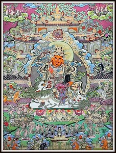 Mysterious!   "Thankga Fine Art Print from Tibet"   (35" High x 25.5" Wide) - Picture 1 of 3