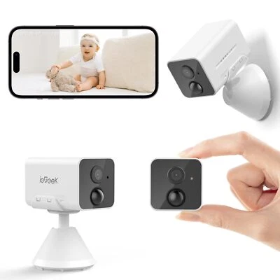 ieGeek Telecamera WiFi Interno a Batteria 100% Senza Fili Audio Bidirezionale - Immagine 1 di 4