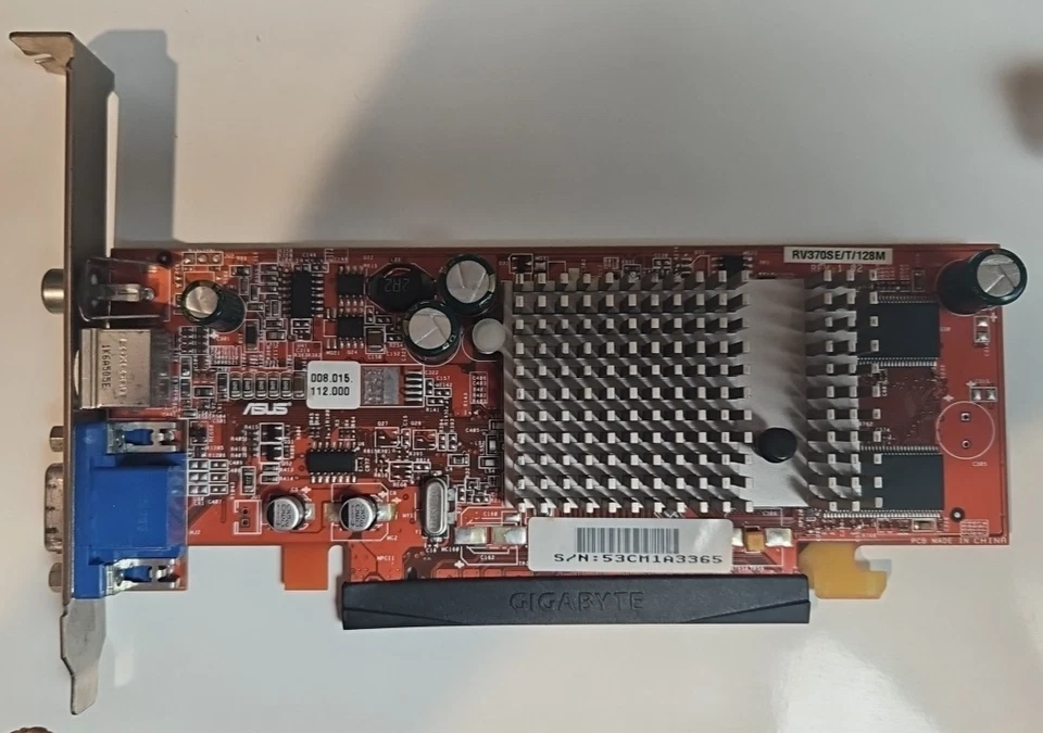  Asus RV370SE Radeon 128MB C1VCP5 Graphics Card - Image 1 of 3