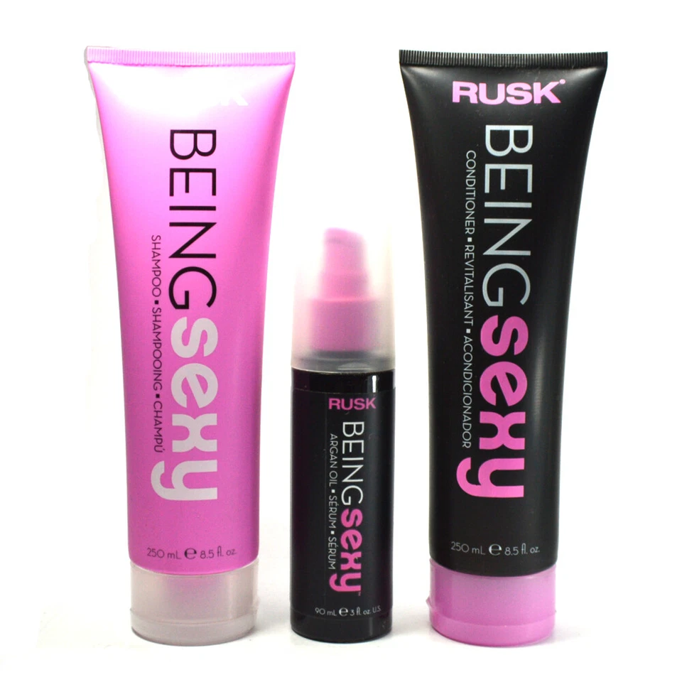 Rusk Being Sexy Champú Acondicionador Aceite de Argán Suero Cuidado del Cabello Set Foto 1 de 1