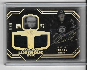 NIKOLAJ EHLERS 2016/17 UD BLACK LUSTOUS INK GAME JERSEY AUTOGRAPH #36/99 -JETS!! - Picture 1 of 1