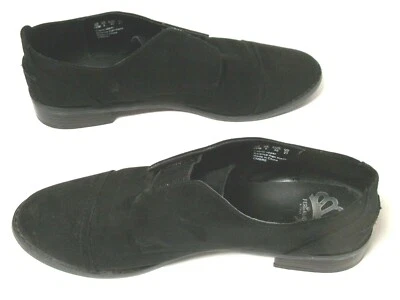 Pre-Owned Fergalicious by Fergie Adult Sz 10M Black Slip On Faux Suede Shoes B - Image 1 of 4