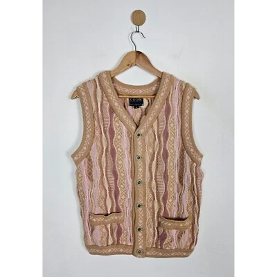 Vintage Coogi Rainbow Cable Australia Knit Sweater vest - Image 1 of 4