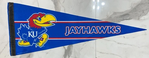 KANSAS UNIVERSITY JAYHAWKS COLLEGIATE VINTAGE WOOL PENNANT NEW/MINT Cover