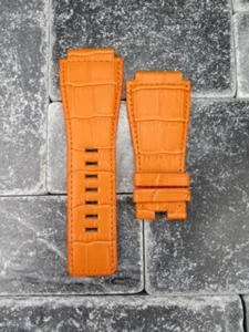 24 mm Bell & Ross Lederband Royal Orange Uhrenarmband für BR-01 BR-03 BR oder - Bild 1 von 9