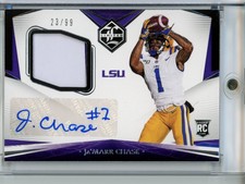 2021 Panini Chronicles Draft Picks Limited Ja’Marr Chase RC Auto Patch 23/99