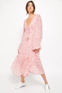 Free People Damen Maxikleid rosa Celina Größe XS - Bild 1 von 5