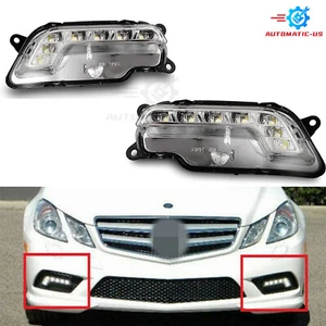 LED DRL Fog Lights Driving Lamps for Mercedes Benz E350 E550 E26 AMG 2010-2016 - Picture 1 of 6