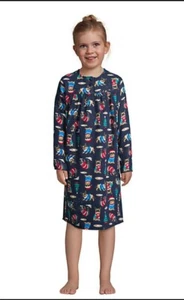 NEW Lands End DoGs Holiday NIGHTGOWN sz 4 pajama winter 4t girl Christmas - Picture 1 of 4