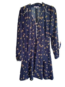 trollied dolly dress Pussycat Bow Blue Floral, Size 8. Great Condition. - Picture 1 of 4