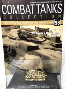 WW2 Combat Tanks 1:72 Somua S35 12eme Regiment de Chasseurs Tunisia 1943 #98 - Picture 1 of 4