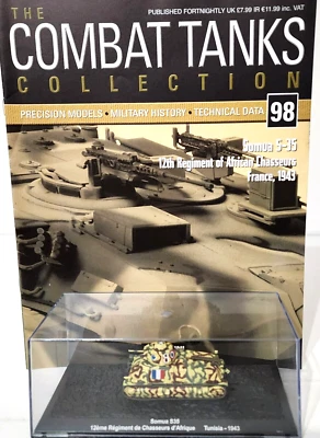 WW2 Combat Tanks 1:72 Somua S35 12eme Regiment de Chasseurs Tunisia 1943 #98 - Image 1 of 4