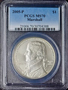2005-P John Marshall Commemorative Silver Dollar PCGS MS70 - ✪COINGIANTS✪ - Picture 1 of 2