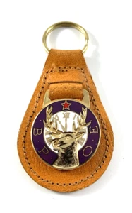 Schlüsselanhänger Elchleder (hellbraun) | 3,225" x 1,5" | Made in England | Neu - Bild 1 von 2