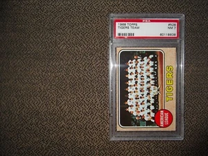 1968 TOPPS BASEBALL SET DETROIT TIGERS TEAM CARD HIGH-NUMBER SP #528 PSA 7 - Picture 1 of 2