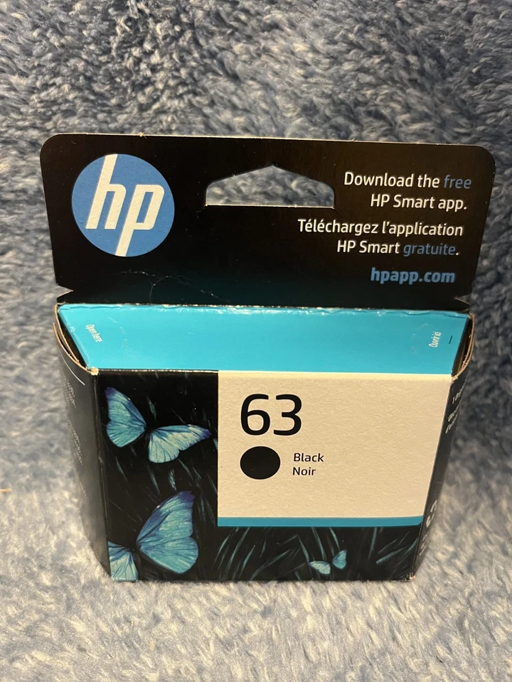 March 2026 Genuine HP 63 Black Ink Cartridge F6U62AN