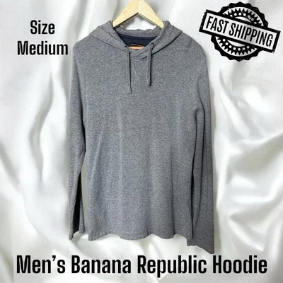 Banana Republic Hoodie Men's Medium Long Sleeve Stretch Pullover FAST SHIPPING! - Image 1 of 4