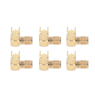 10Pcs RF Connector Panel Bent 90°4 Pin Antenna Base PCB Board End Coaxial - Image 1 of 4