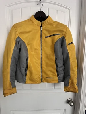 Firstgear Womens Yellow Mesh Padded Motorcycle Jacket Size XL Lined - Image 1 of 4