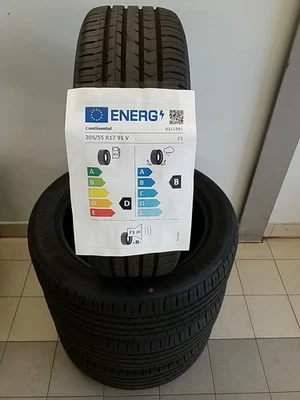 Sommerreifen 205/55R17 91V Continental ContiPremiumContact5, DOT 4124, ca. 50km - Bild 1 von 3