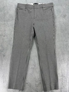 Banana Republic Sloan Ankle Pant Womens 6 Black White Houndstooth Skinny Fit - Picture 1 of 16