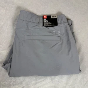 Under Armour Gray Tapered Golf Pants Mens 40/30 Athletic Casual NWT - Picture 1 of 8