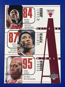 1996-97 Upper Deck Building a Winner Jordan Pippen Rodman Chicago Bulls #139 - Bild 1 von 2