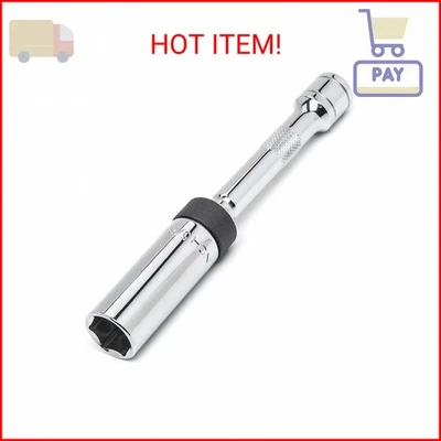 GEARWRENCH 3/8" Drive 6 Pt. 5/8" x 6" Magnetic Swivel Spark Plug Socket - 80546 - Image 1 of 2