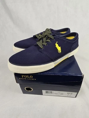 Polo Ralph Lauren Faxon Low-SK-SK-VLC AZUL MARINO y AMARILLO Para hombres Talla 10 D  Foto 1 de 4