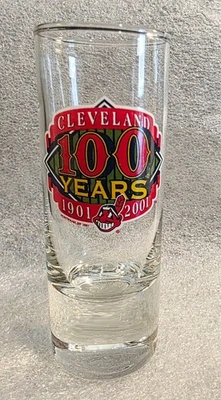 Cleveland Indians 100 años 1901 - 2001 Shot Glass Chief Wahoo Foto 1 de 2