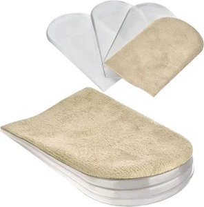 AccEncyc verstellbare Fersenlifteinlagen 2er Pack weiche Silikonhöhe beige  - Bild 1 von 7