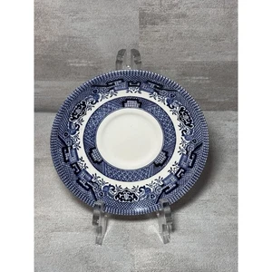 Vintage Churchill China England Blue Willow Kaffee Tee Tasse Untertasse 5,5" - Bild 1 von 7